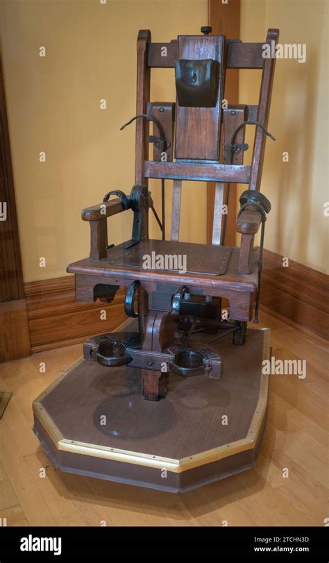 Electric Chair At Ohio State Reformatory Historic Prison Located In