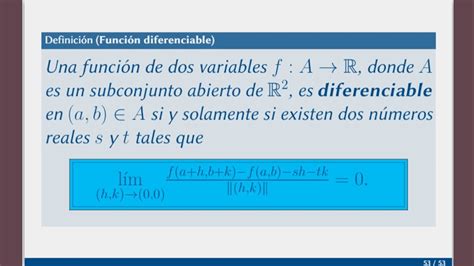 Funciones Diferenciables De Varias Variables Youtube