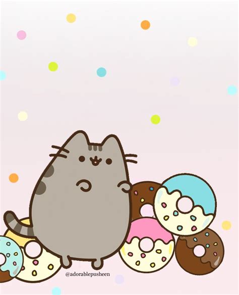 A Donut Fan Pusheen Cute Pusheen Cat Pusheen Birthday