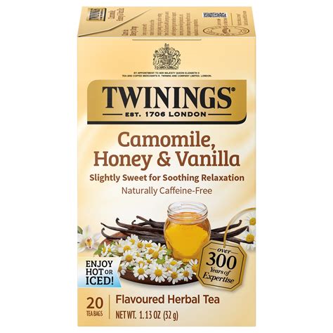 Twinings Camomile Honey Vanilla Herbal Tea Bags Caffeine Free