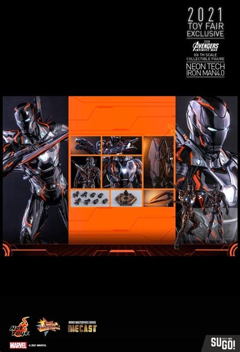 Hot Toys Avengers Infinity War Neon Tech Iron Man Figure MMS D Sugo Toys