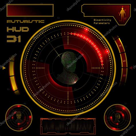 Futuristic Touch Screen User Interface Hud Stock Photo By ©miantsev