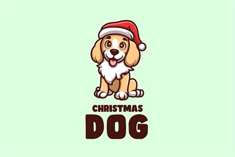 Christmas Dog Cartoon Illustration Masco Graphic by ajiwaluyo88 ...