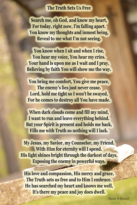 The Truth Sets Us Free-poem | Still Small Voice Creations