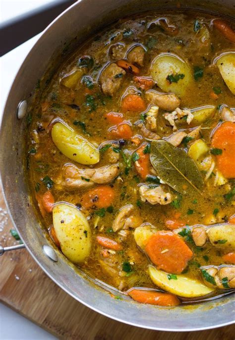 One Pot Chicken Stew The Easiest Stew Ever Little Broken Recipe Stew Chicken Recipe