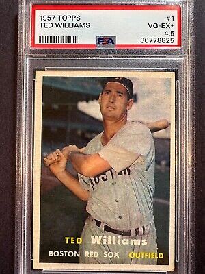 Topps Baseball Ted Williams Boston Red Sox Hof Psa Vg Ex