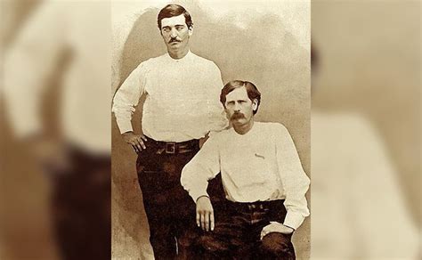 Wyatt Earp And Bat Masterson Wyatt Earp Sitting Is Seen Photographed