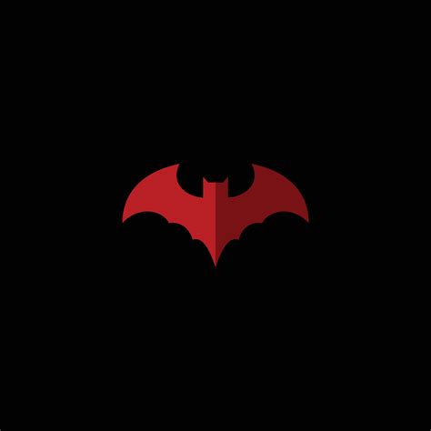 Red bat minimalist logo design icon 17671142 Vector Art at Vecteezy