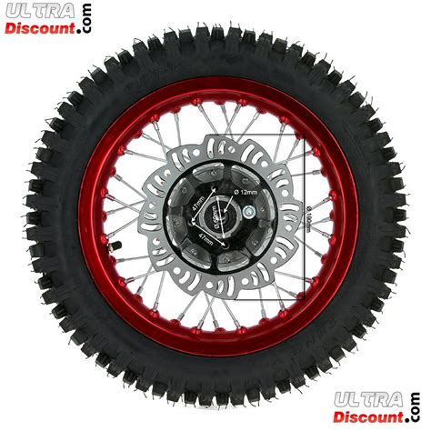 Rear Wheel For Dirt Bike Agb Mm Tread Lug Red Wheels