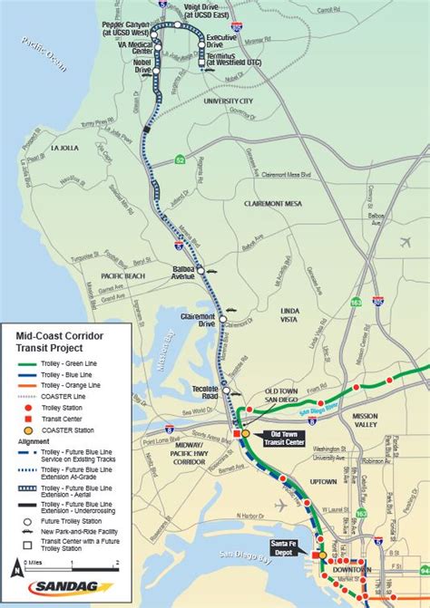 Trolley Stations San Diego Map