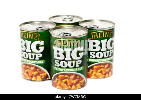 Tins of Heinz Big Soup Stock Photo - Alamy