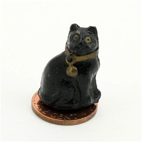 Art Deco Lucky Black Cat Cracker Jack Charm Czech Glass By Mybooms Cracker Jacks Glass Molds