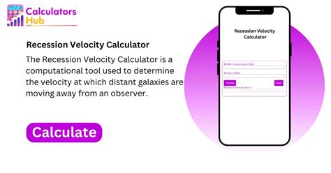 Recession Velocity Calculator Online