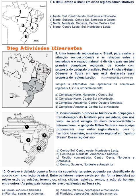 Prova De Geografia 7 Ano 1 Bimestre Respostas BRAINCP