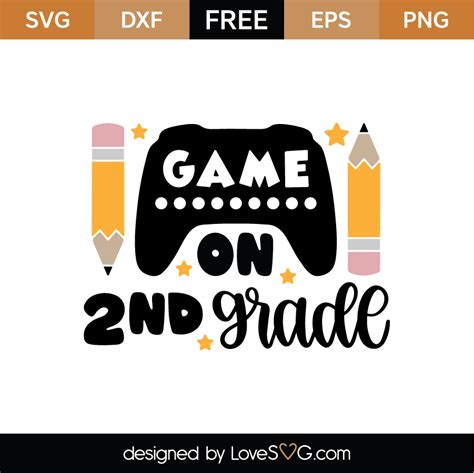 Game On 2nd Grade SVG Cut File - Lovesvg.com