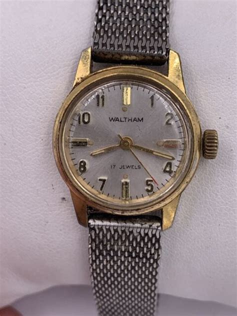 Vintage Womens Waltham 17 Jewels Wrist Watch Gold Tone Ebay