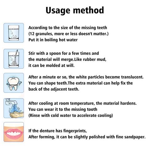 Teeth Repair Kit: Temporary False Teeth with Moldable Fitting Beads ...