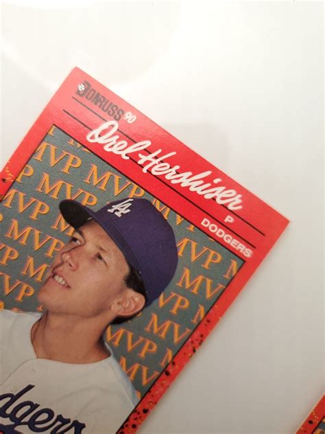 Donruss Baseball Card Error No Dot Inc Period Orel Hershiser Bc