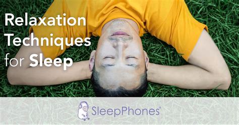 Relaxation Techniques for Sleep