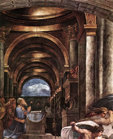 The Expulsion Of Heliodorus From The Temple Detail By Raffaello Sanzio