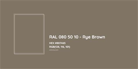 Ral 080 50 10 Rye Brown Complementary Or Opposite Color Name And Code