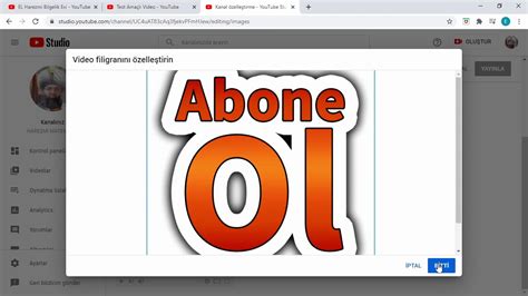 Youtube 7 Kanalınıza Filigran Nasıl Eklenir YouTube