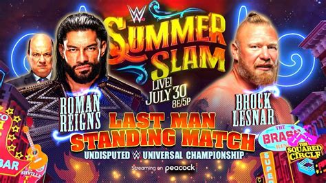 Wwe Summerslam Roman Reigns Vs Brock Lesnar Last Man Standing