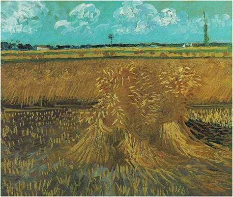 Wheat Field With Sheaves By Vincent Van Gogh 751 Painting