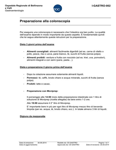 Preparazione Alla Colonscopia