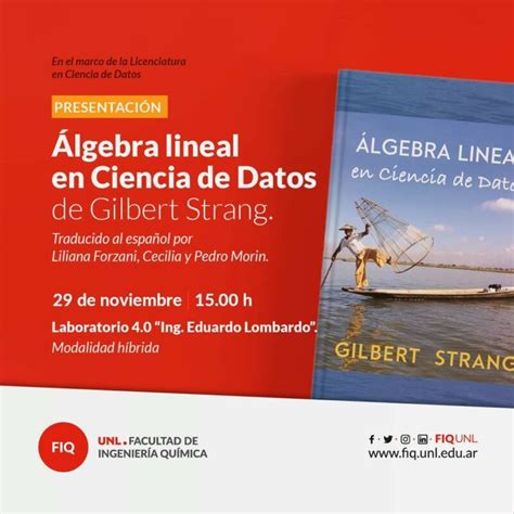 Presentaci N Del Libro Lgebra Lineal En Ciencia De Datos De Gilbert