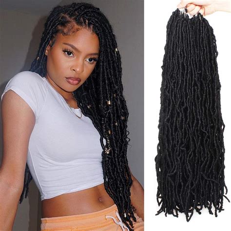 Buy Zrq Inch Faux Locs Crochet Hair Long Packs Pre Looped Goddess