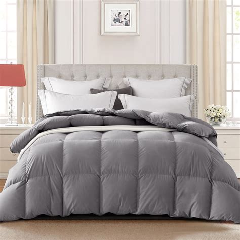 Goose Down Comforter King Size All Season Duvet Insert Ultra Soft 100 Cotton 45oz 650 Fill