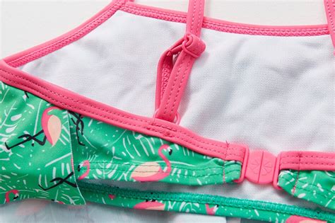 2 12 Years Girls Flamingo Bikini Swimsuits TWO PIE Grandado