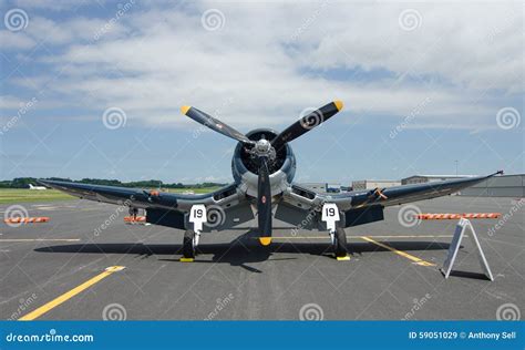 F4U Corsair WWII Fighter Plane Editorial Image CartoonDealer