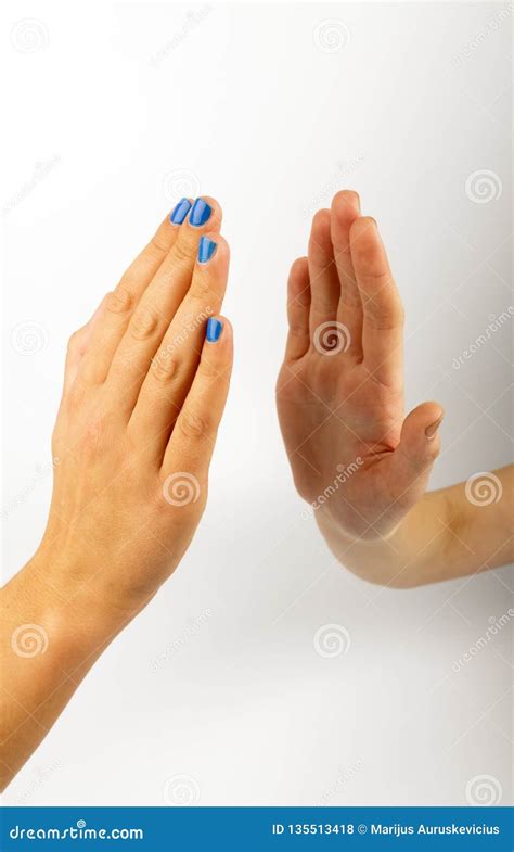 Touching Hands stock photo. Image of girl, finger, hand - 135513418