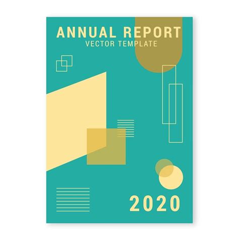 Plantilla de informe anual con formas geométricas Vector Gratis