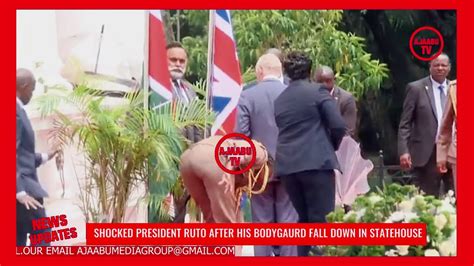 SEE WHAT HAPPEN TO PRESIDENT RUTO S BODYGAURD FALL DOWN IN STATEHOUSE