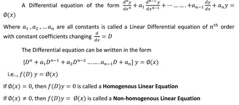 Solution Of Homogeneous Linear Differential Equation Yawin