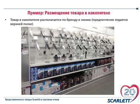 Представленность товара в торговых точках. Витрина и накопитель ...