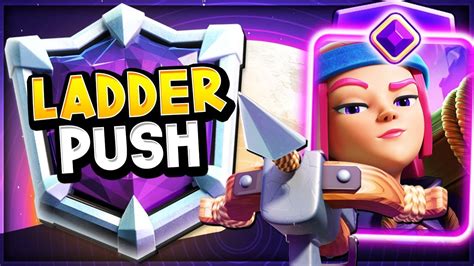 Top Ladder Push With The BEST XBOW DECK Clash Royale YouTube