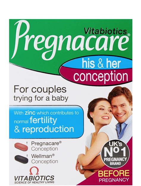 VITABIOTICS PREGNACARE HIS HER CONCEPTION DUAL PACK 60 TABS