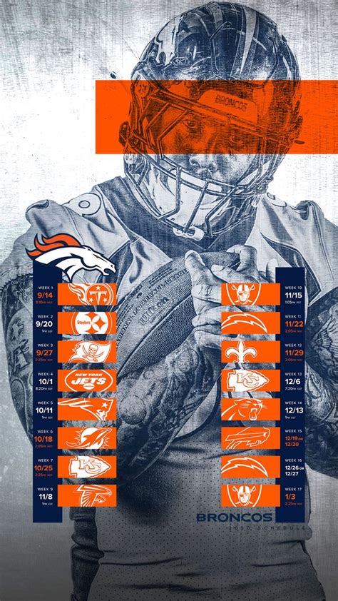 Denver Broncos Printable Schedule