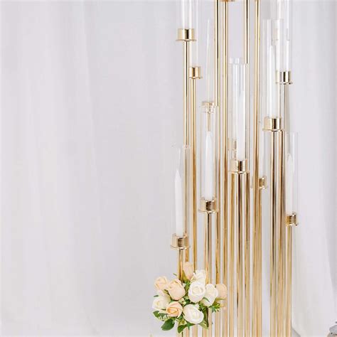 Gold 16 Arm Cluster Taper Candle Holder