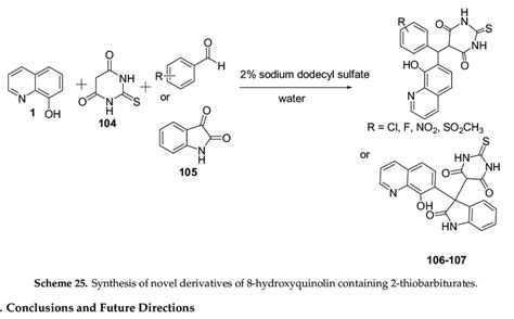 Scheme 25. Synthesis of novel derivatives of 8-hydroxyquinolin ...