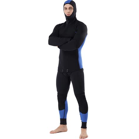 MYLEDI 3mm Mens Two Piece Neoprene Wetsuit With Hood