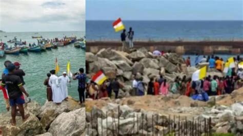 Vizhinjam Port Protests വിഴിഞ്ഞത്ത് പ്രതിഷേധം ശക്തം വള്ളം കത്തിച്ചു