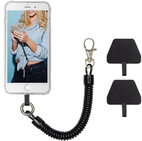 SIOPPKIK Chaîne de Téléphone Portable avec Câble Spiralé Flexible