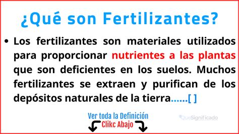 Qu Son Fertilizantes Beneficios Efectos Caracter Sticas