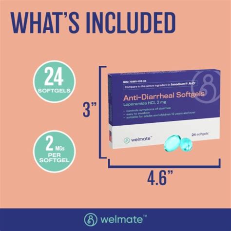 Welmate Anti Diarrheal Sotfgels Loperamide Hcl Mg Generic Imodium