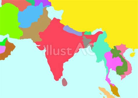 Free Vectors | India surrounding area map